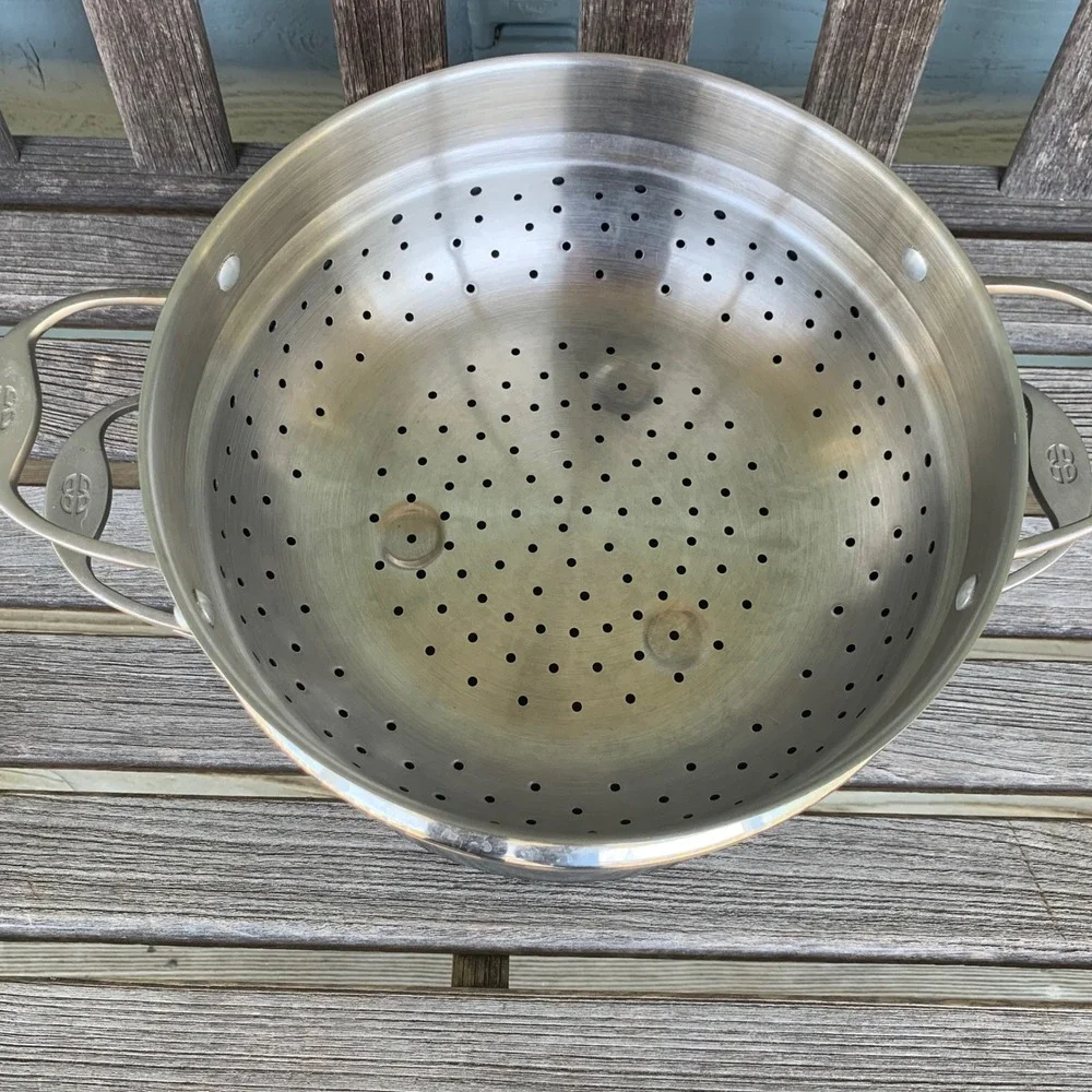 Calphalon 5 Qt Steamer Pot Set 8785 Non-Stick Dutch Oven Glass Lid Made in USA
